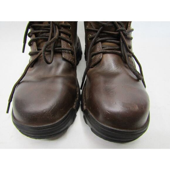Wolverine Mens Sz 10.5 M Brown Leather Steel Toe Casual Comfort Ankle Work Boots